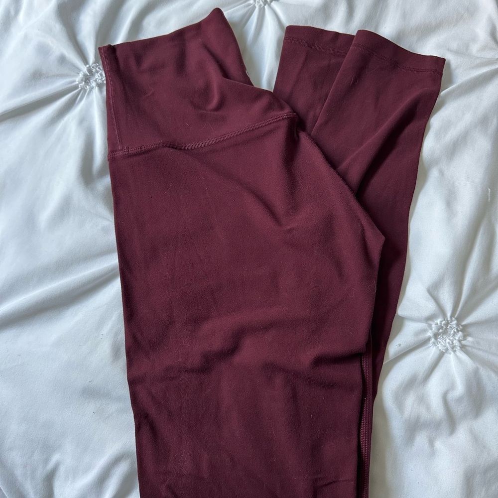 Women's Lululemon Burgundy Leggings